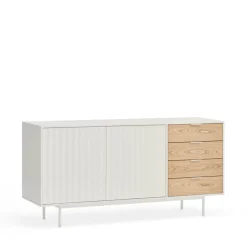 SIERRA Buffet en bois 2 portes 4 tiroirs L159,2cm