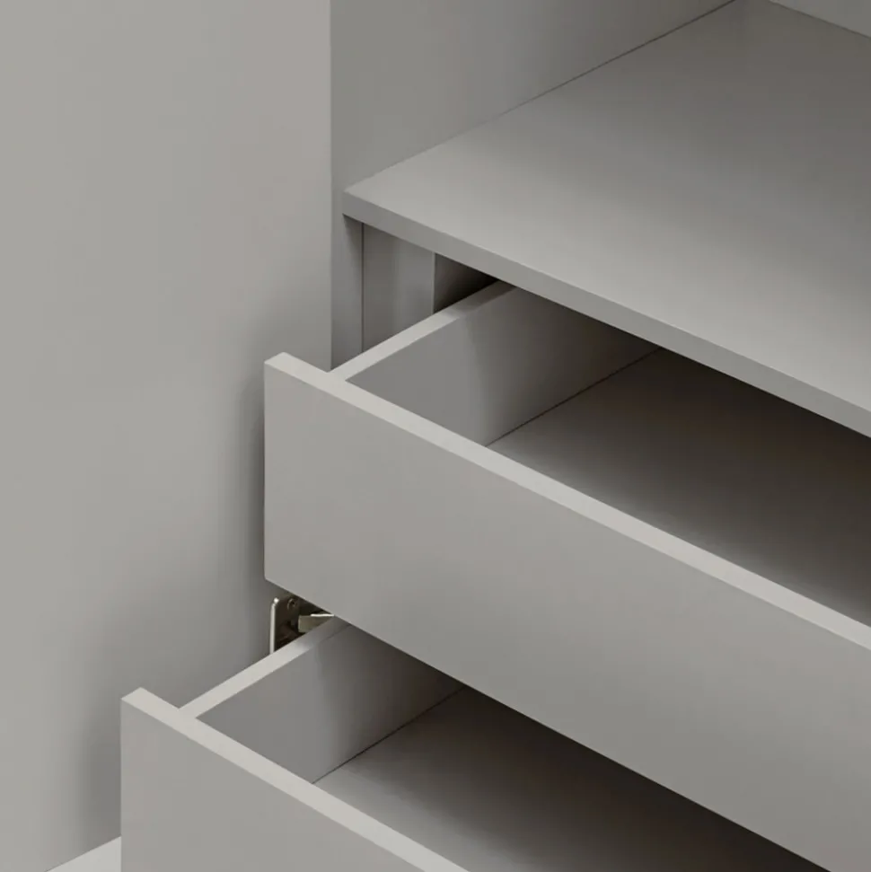 SIERRA Buffet haut en bois 2 portes 2 tiroirs