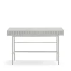 SIERRA Bureau 2 tiroirs en bois et métal L120cm