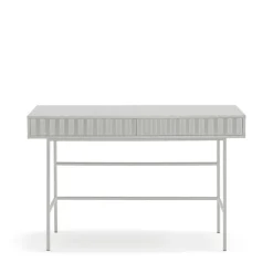 SIERRA Bureau 2 tiroirs en bois et métal L120cm