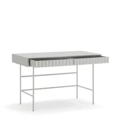 SIERRA Bureau 2 tiroirs en bois et métal L120cm