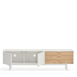SIERRA Meuble TV 2 portes, 3 tiroirs en bois L180cm