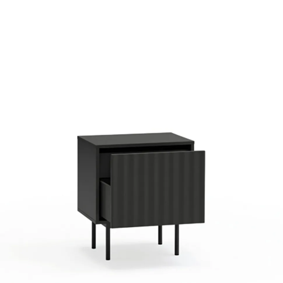 SIERRA Table de chevet 1 porte 2 tiroirs en bois
