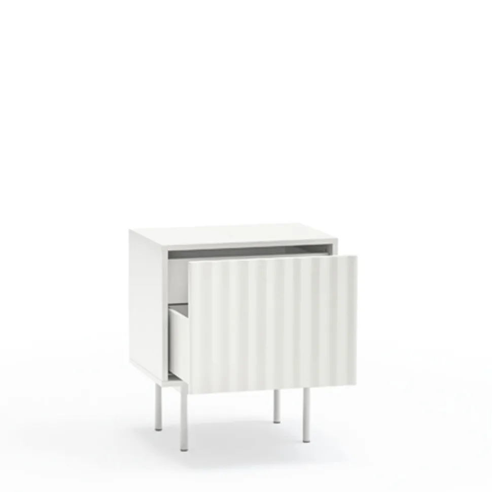 SIERRA Table de chevet 1 porte 2 tiroirs en bois