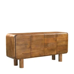 SIRA Buffet 4 portes en bois massif L160cm