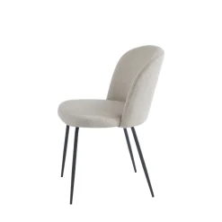 SITTO Lot de 2 chaises en tissu et métal