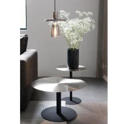 SNOW Table basse ronde en métal brossé ø60cm