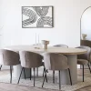 SOLVA Table à manger 10 personnes ovale en bois