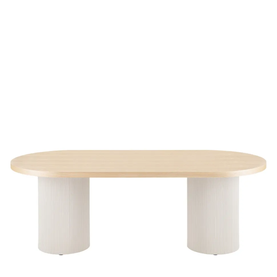 SOLVA Table à manger 10 personnes ovale en bois