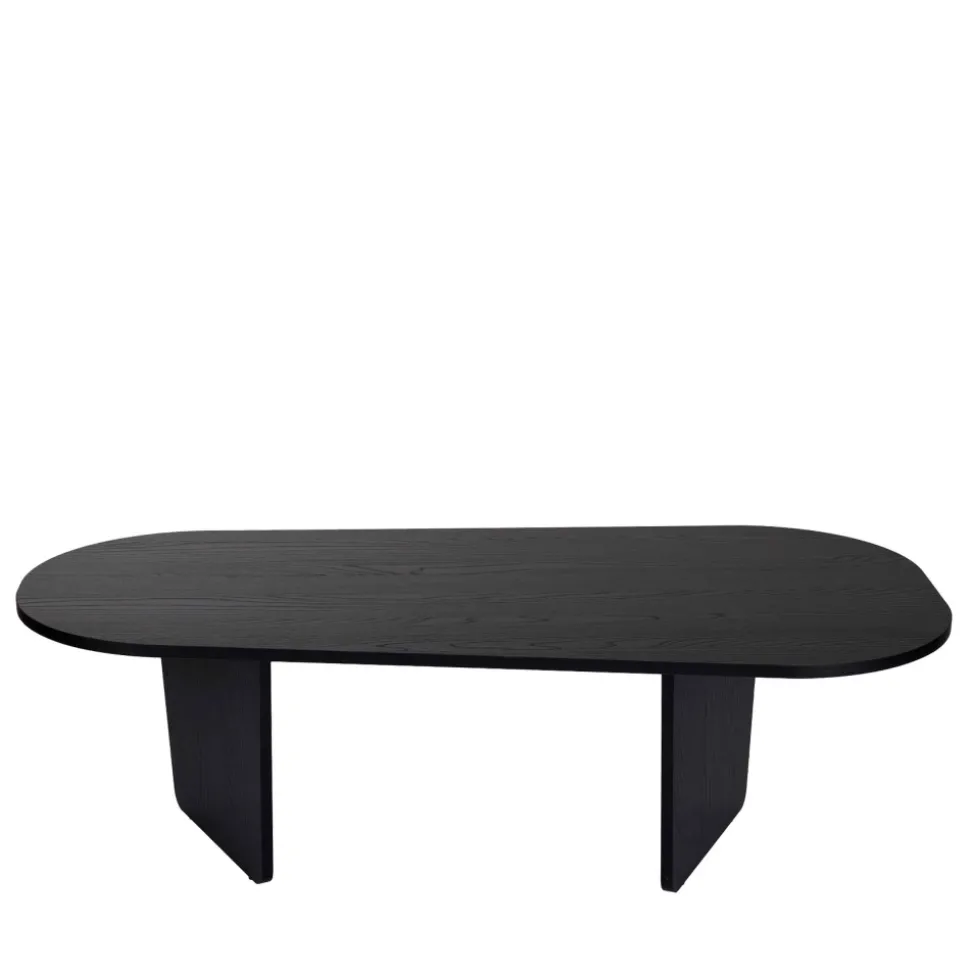 SOMA Table basse ovale en bois 130x65cm