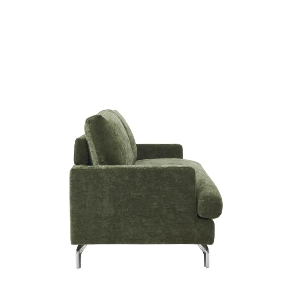 SOPHIE Canapé 3 places en tissu pieds chrome