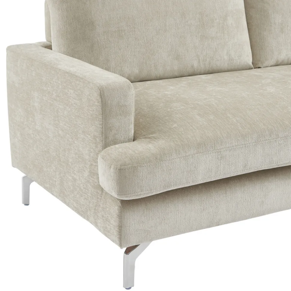 SOPHIE Canapé 3 places en tissu pieds chrome