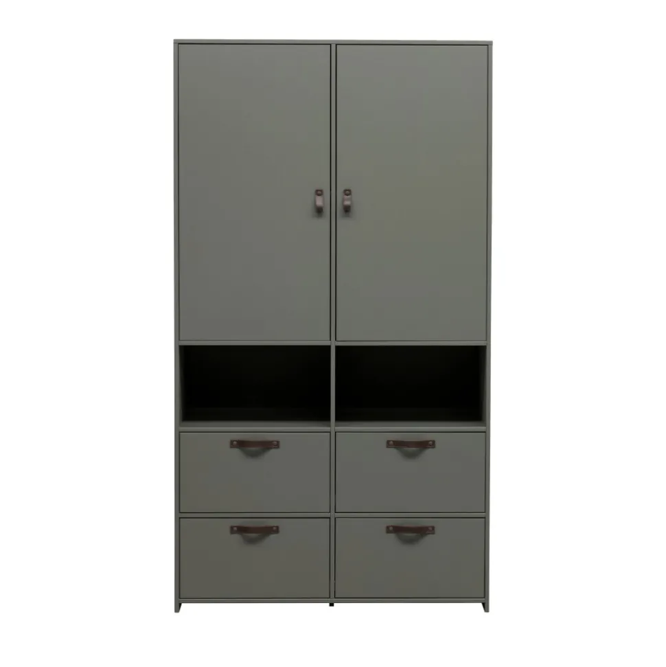 STAGE Armoire 2 portes 4 tiroirs en bois