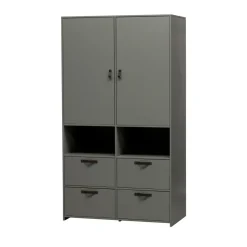 STAGE Armoire 2 portes 4 tiroirs en bois