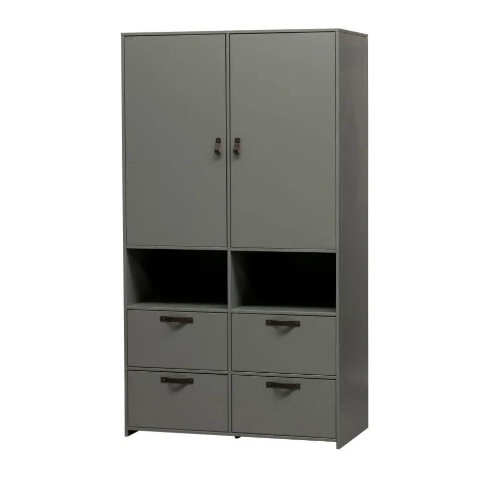 STAGE Armoire 2 portes 4 tiroirs en bois