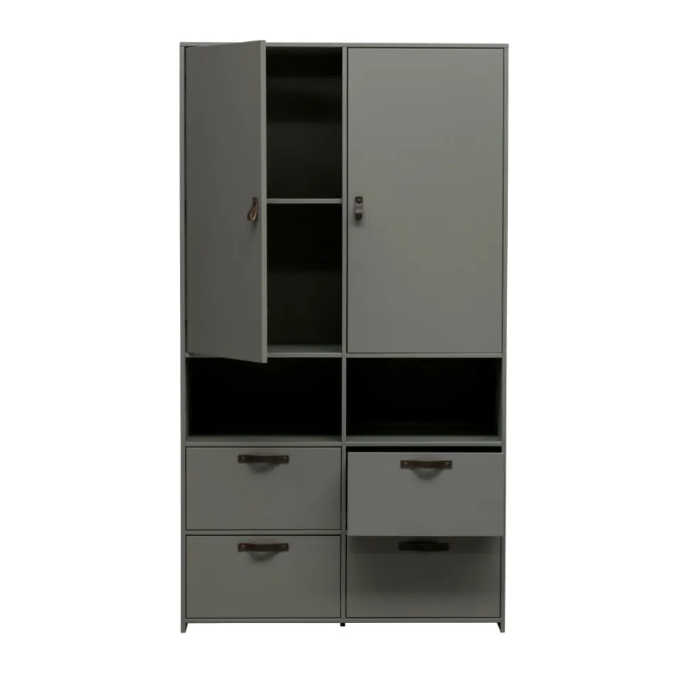 STAGE Armoire 2 portes 4 tiroirs en bois