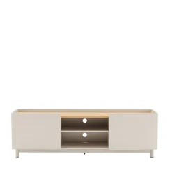 STANLEY Meuble TV 2 portes en bois et métal L160cm