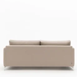 STEFFEN Canapé convertible express 3 places en tissu et pieds chrome