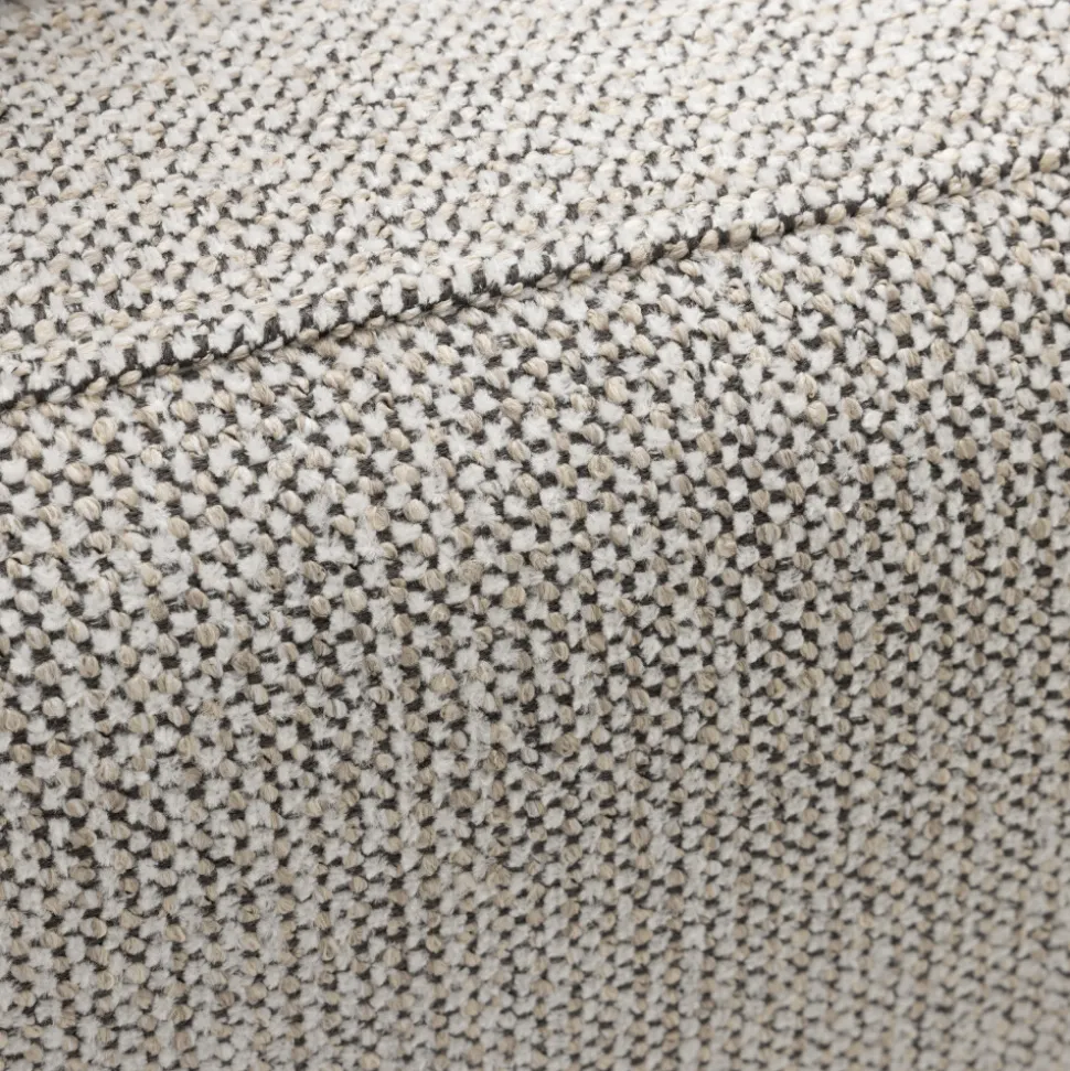 STEFFEN Canapé droit 3 places en tissu et pieds chrome