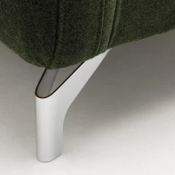 STEFFEN Canapé droit 3 places en tissu et pieds chrome
