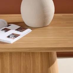 STJARNO Table à manger 8 personnes ovale en bois