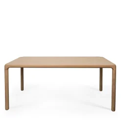 STORM Table à manger 10 personnes aux bords arrondis en bois