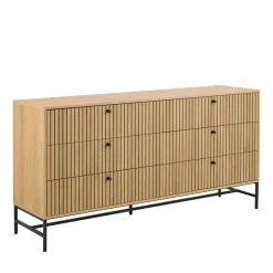 STORO Commode 6 tiroirs en bois L157.9cm
