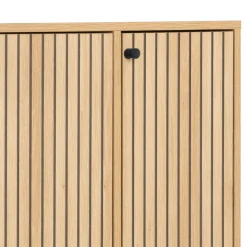 STORO Meuble à chaussures 4 portes en bois et métal L98,7cm