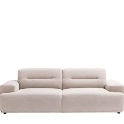 STUNE Canapé droit 4 places en tissu à accoudoirs larges