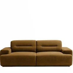 STUNE Canapé droit 4 places en tissu à accoudoirs larges