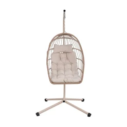 SULLY Fauteuil œuf suspendu de jardin en corde et acier traité