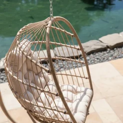 SULLY Fauteuil œuf suspendu de jardin en corde et acier traité