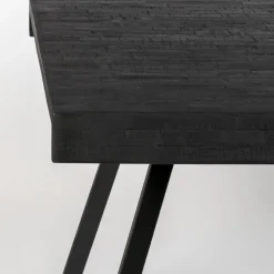 SURI Table à manger 4 personnes en teck recyclé et métal