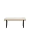SWINDONBanc en tissu bouclette et métal L100cm