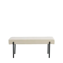 SWINDONBanc en tissu bouclette et métal L100cm