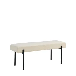 SWINDONBanc en tissu bouclette et métal L100cm