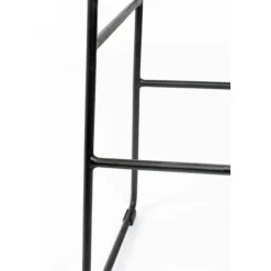 TANGLE Tabouret de bar en teck recyclé et métal H62cm