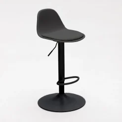 TEBAR Lot de 2 chaises de bar réglables en simili et métal H61-83cm