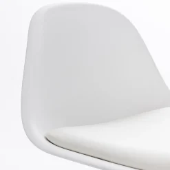 TEBAR Lot de 2 chaises de bar réglables en simili et métal H61-83cm