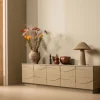TEO Meuble TV 5 portes en bois L180cm