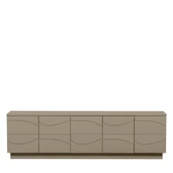 TEO Meuble TV 5 portes en bois L180cm