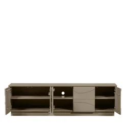 TEO Meuble TV 5 portes en bois L180cm