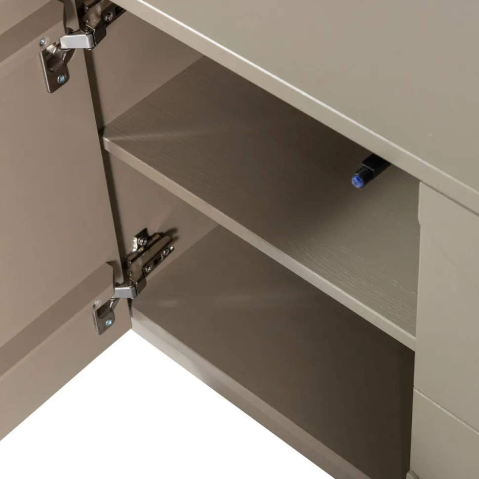 TEO Meuble TV 5 portes en bois L180cm