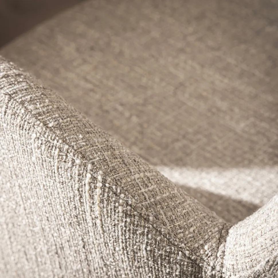 THÉODORE Lot de 2 fauteuils de table en tissu et métal