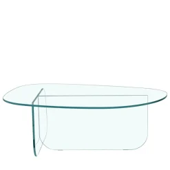 TILA Table basse organique en verre L100cm