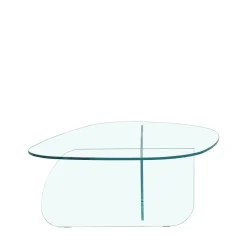 TILA Table basse organique en verre L100cm