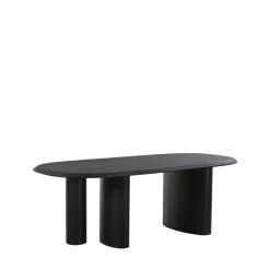 TIRANO Table à manger 8 personnes ovale en bois