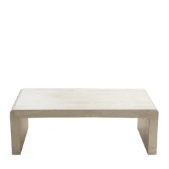 TOCOA Table basse effet travertin 120x55cm