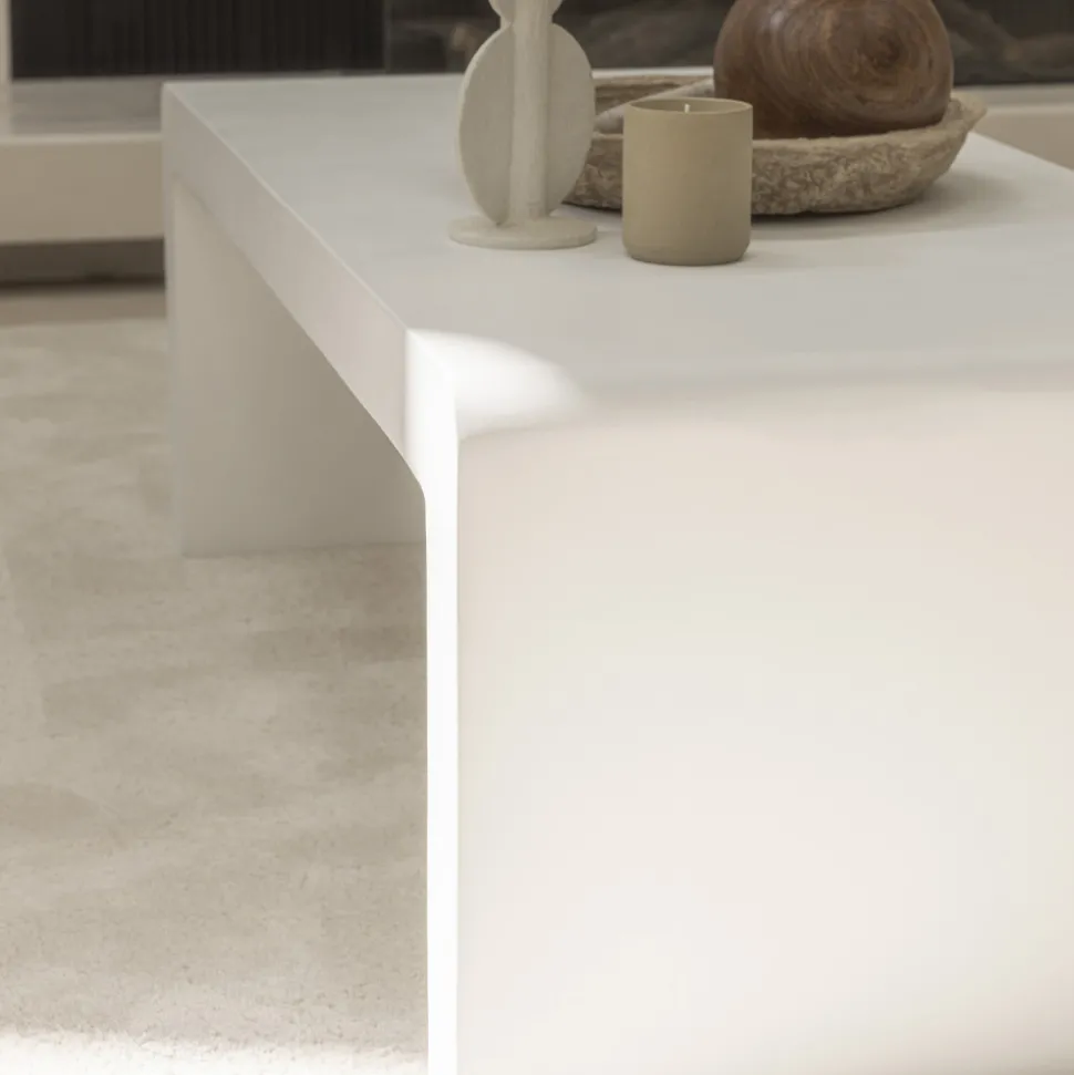 TOCOA Table basse en fibre de ciment 120x55cm