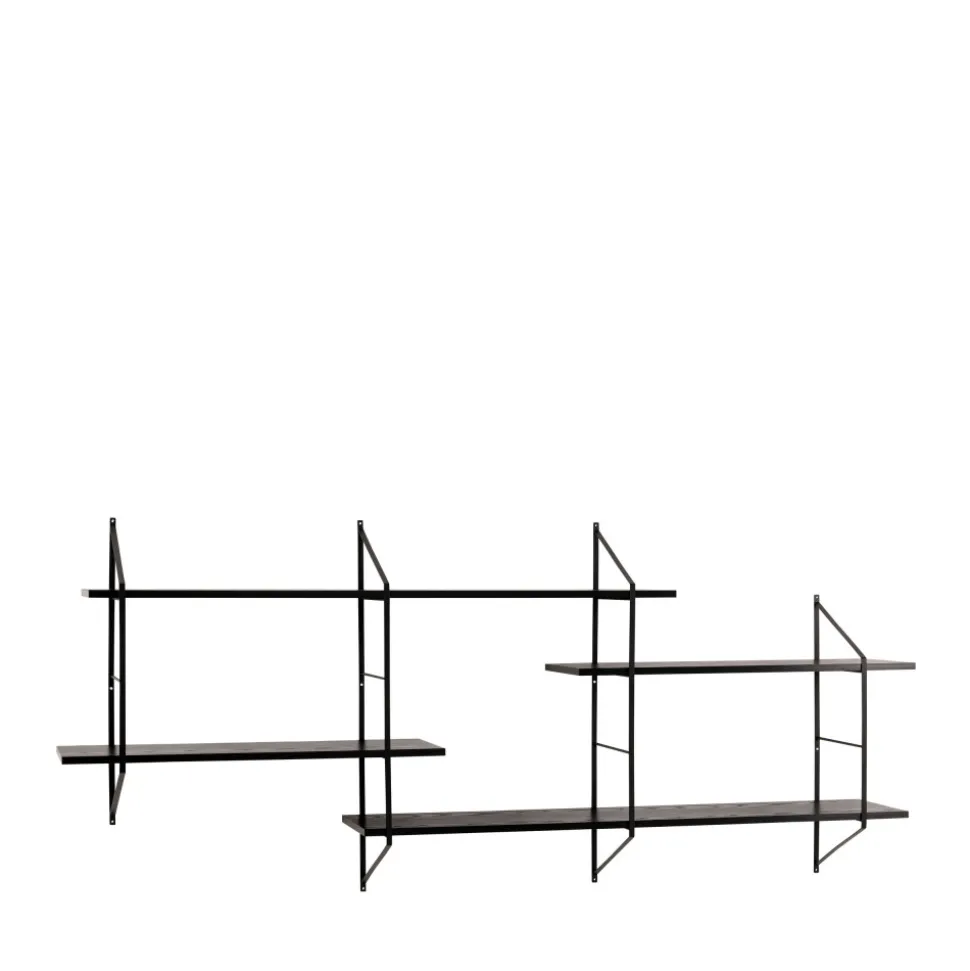 TOCRO Etagère murale en bois et métal L191cm